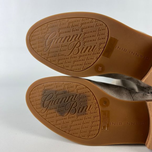 Gianni Bini Womens Fremaux Over the Knee Boots Taupe Tan Microsuede OTK size 6 - Picture 10 of 13